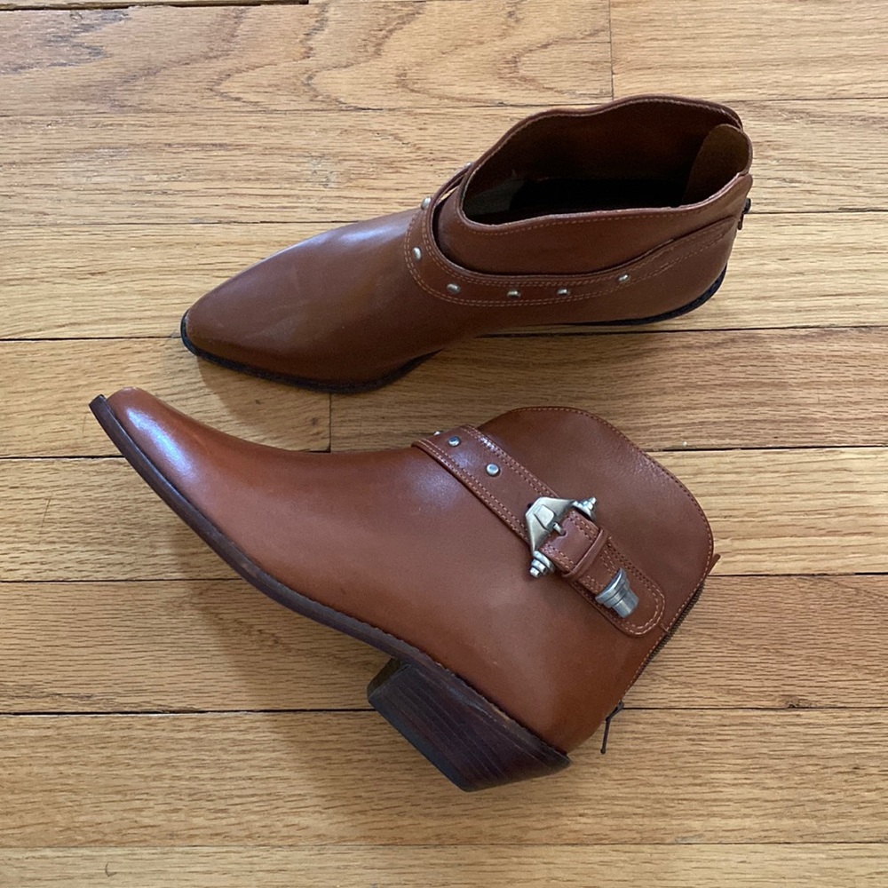 vintage Dingo leather western ankle cowgirl booties